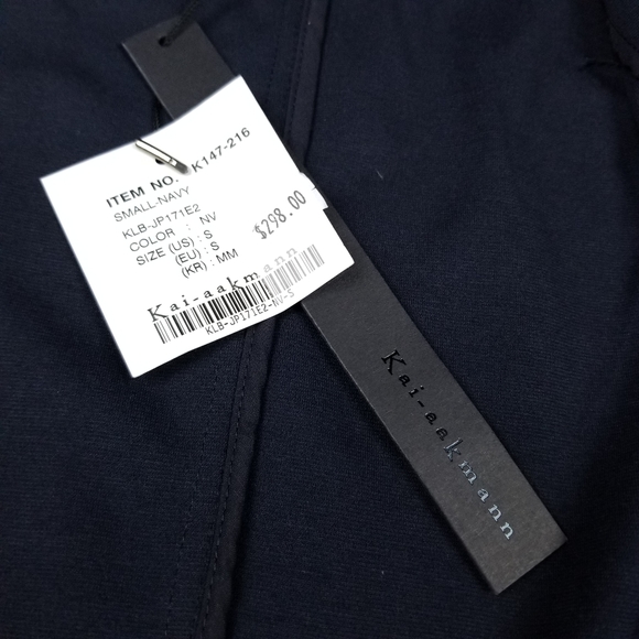 Kai-aakmann NWT Unisex Jacket Size Small Navy Zipper Detail - Picture 3 of 13